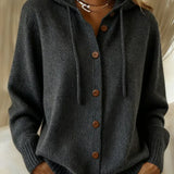 Tessa | Gezellige vest-hoodie met knopen
