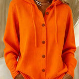 Tessa | Gezellige vest-hoodie met knopen