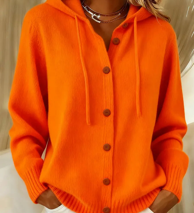 Tessa | Gezellige vest-hoodie met knopen