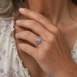 Zilveren Ring met Ovaal Geslepen Steen