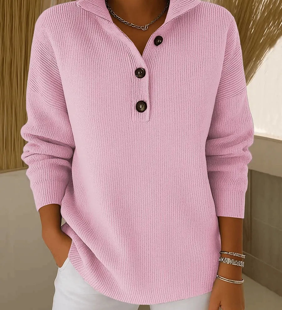 Saskia | Polo Trui met V-Hals