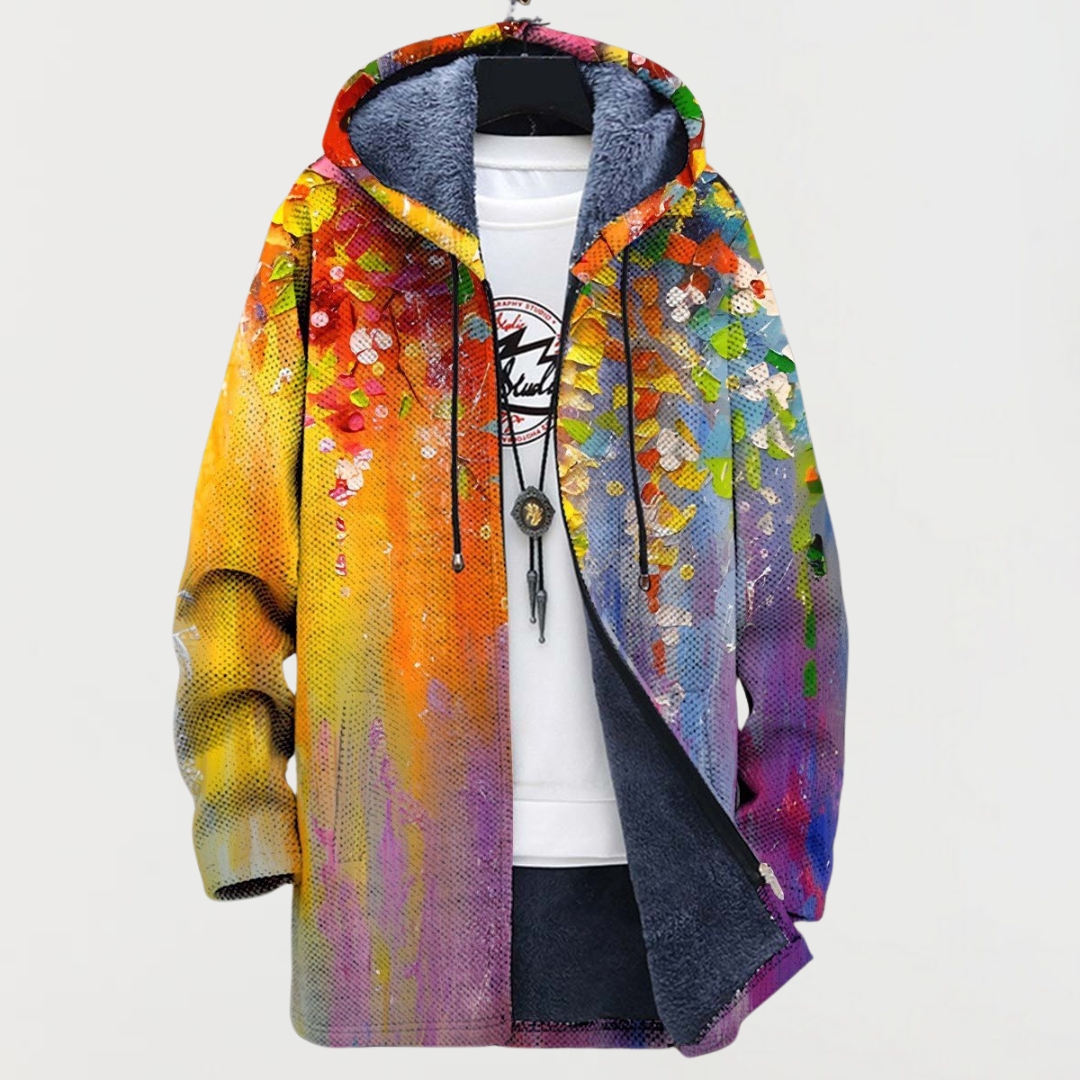 Parker | Gevoerde Jas met Abstracte Kunstprint