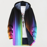 Jordan | Gevoerde Jas met Regenboogprint