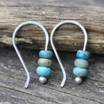 Retro Turquoise Oorbellen