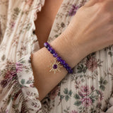 Amethist Armband met Zonnebalk Kralen