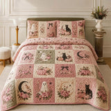 Pastel Halloween Gequilte Bedsprei Set