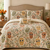 Botanical Sugar Skillet Quilted Bed Set LD157