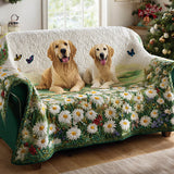 Golden Retriever & Madeliefjes Gequilte Bankhoes – Paula