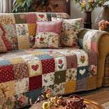 Boho Bloemen Patchwork Gequilte Bankhoes – Elske