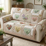Bloemenpatchwork Gequilte Bankhoes – Lieve