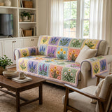 Prairie Bloemen Patchwork Gequilte Bankhoes – Berber