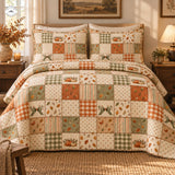 Herfst Oogst Patchwork Bedsprei Set