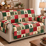 Feestelijk Kerst Patchwork Gequilte Bankhoes – Nienke