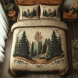 Gequilt Beddegoed Set met Flonkerende Bomen - Model QV04