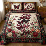 Vlinder Tuin Gequilte Bedsprei Set