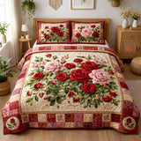 Cottage Bloom Quilted Blanket Set QV47