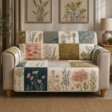 Botanische Bloemen Lappendeken Gequilte Bankhoes – Babette