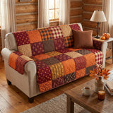 Rustieke Herfst Patchwork Gequilte Bankhoes – Sara