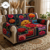 Boho Bloemenpracht Gequilte Bankhoes – Elise