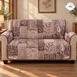 Botanisch Patchwork Gequilte Bankhoes – Annelies