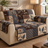 Rustiek Bloemen & Bladeren Patchwork Gequilte Bankhoes – Tilly