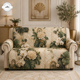 Vintage Tropische Bloemen Gequilte Bankhoes – Okje
