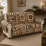 Rustiek Patchwork Gequilte Bankhoes – Tineke