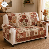 Landelijk Bloemen Patchwork Gequilte Bankhoes – Phileine