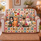 Schattige Katten & Bloemen Gequilte Bankhoes – Charlotte