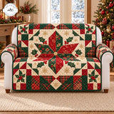Kerstster Bloemen Gequilte Bankhoes – Mette
