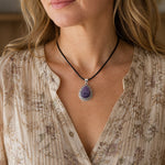 Amethist Druppel Hanger Ketting