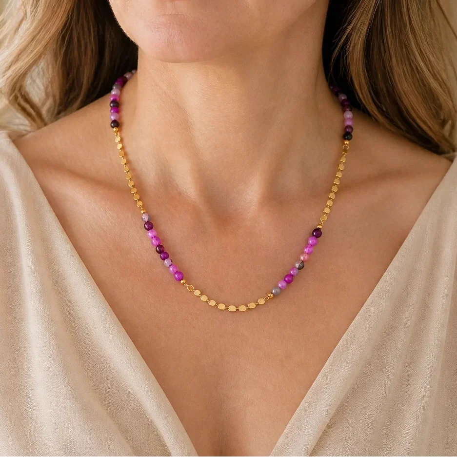 Klassieke Amethist Kralenketting