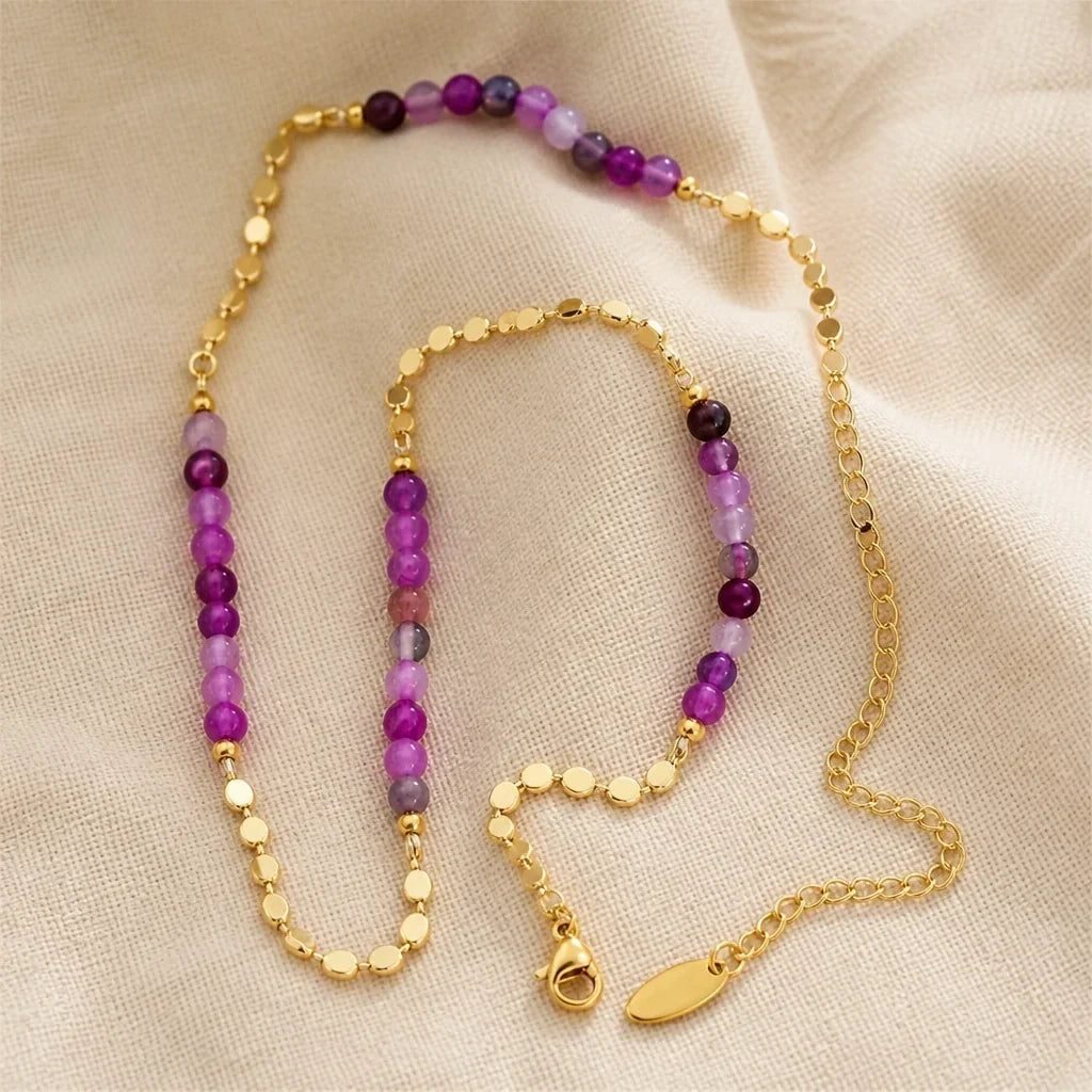 Klassieke Amethist Kralenketting