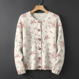 Jacqueline | Roze Roos Bloesem Print Knoop Vest