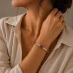 Gouden Armband met Amethist Klaver Bedel