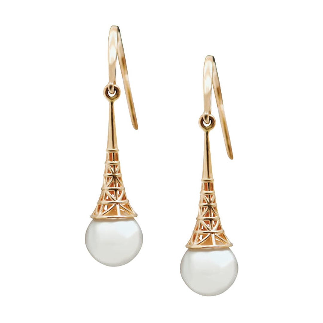 Vintage Gouden Parel Oorbellen in Klassieke Stijl