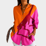 Sylvie | Zonsondergang Safari Statement Blouse