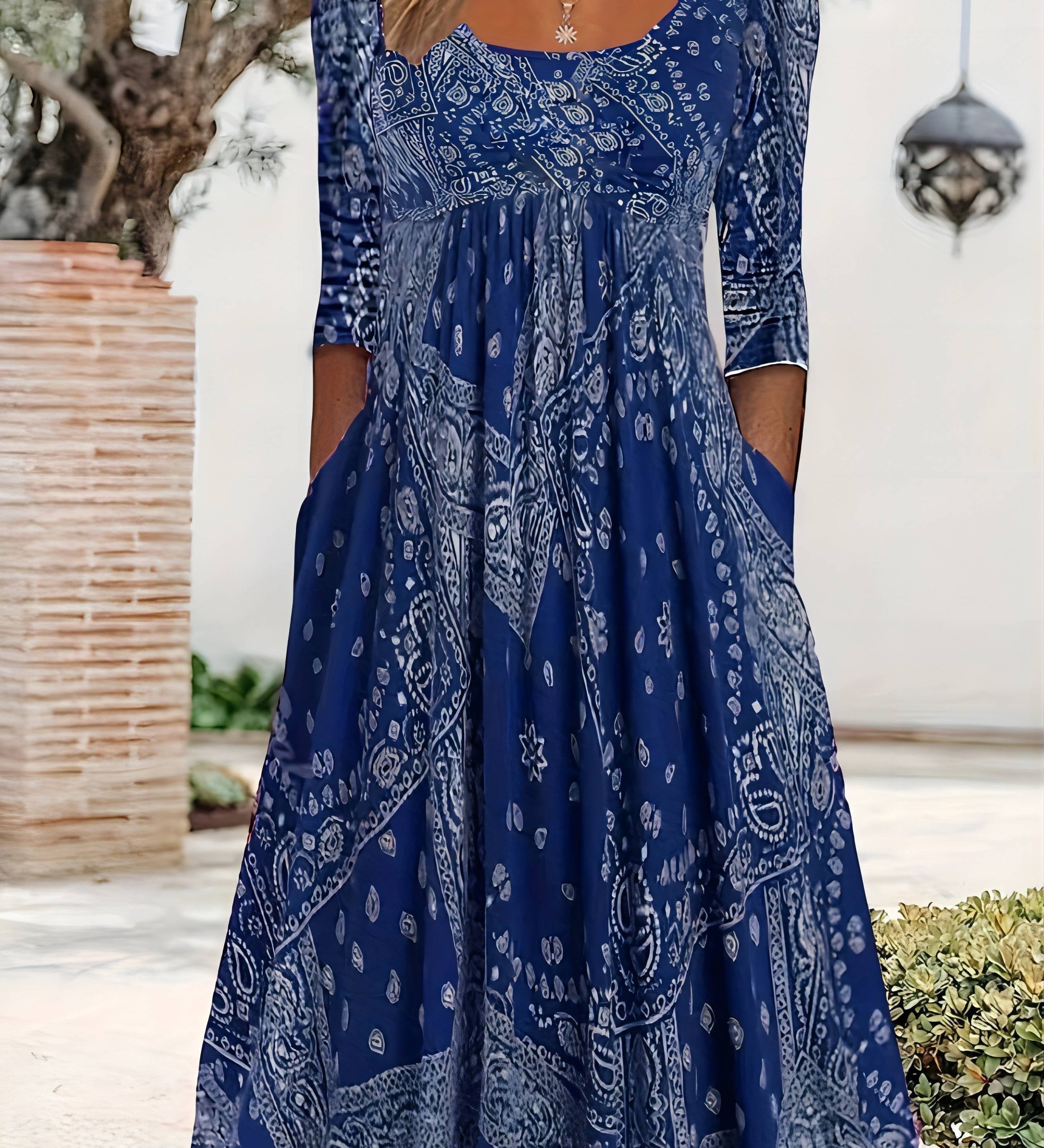 ELOWEN | MIDI JURK MET LANGE MOUWEN CASUAL