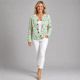 Marianne | Bloemen Patroon Print Knoop Vest