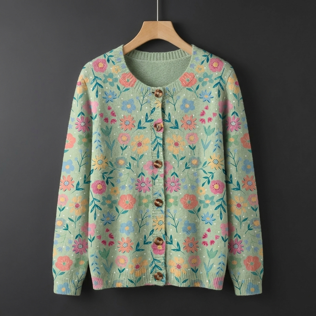 Marianne | Bloemen Patroon Print Knoop Vest
