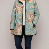 Carys | Gevoerde Jas met Retro Bloemenprint