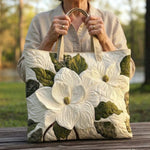 Handgemaakte Tas – Elegante Witte Lelies