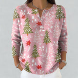 Iris - Festive Christmas Sweater with Buttons