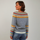 Petra | Regenboog Patchwork Gebreide Trui