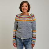 Petra | Regenboog Patchwork Gebreide Trui