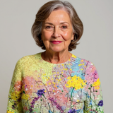Roos | Gebreide Trui met Bloemenprint