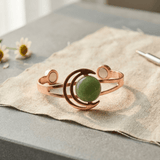 Sophie Sphere Groen — Koperen armband