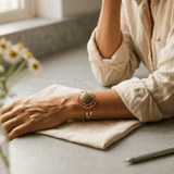 Sophie Sphere Groen — Koperen armband