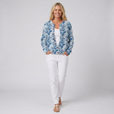 Corinne | Bloemen Patroon Print Knoop Vest
