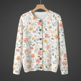 Dominique | Frisse Kleine Bloemen Print Knoop Vest